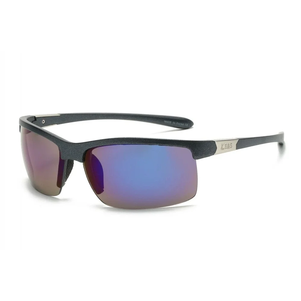 Mens Sunglasses Blue Mirror Lens Driving Fishing Sport UV Protection Comfortable